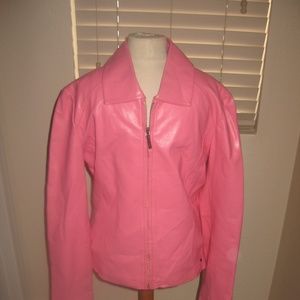 Rivet Pink Women's Leather Jacket - S